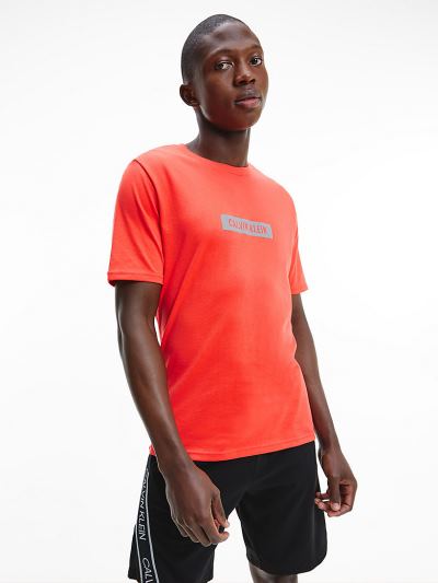 Calvin Klein Ruhák HU811945 | Calvin Klein Logo Gym Férfi Póló Rózsaszín